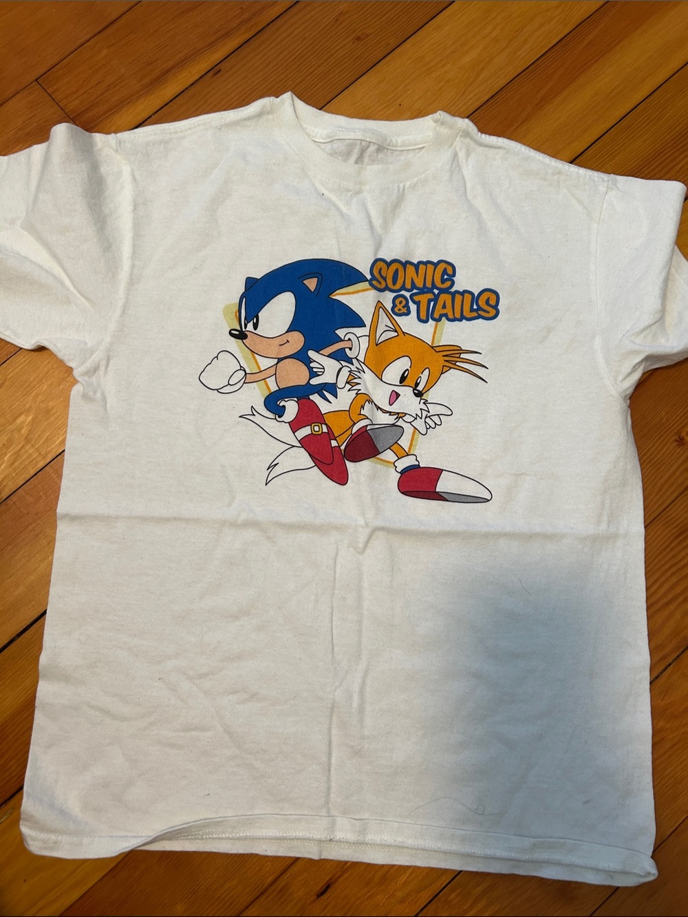 Sonic & Tails White Kids Graphic T-Shirt